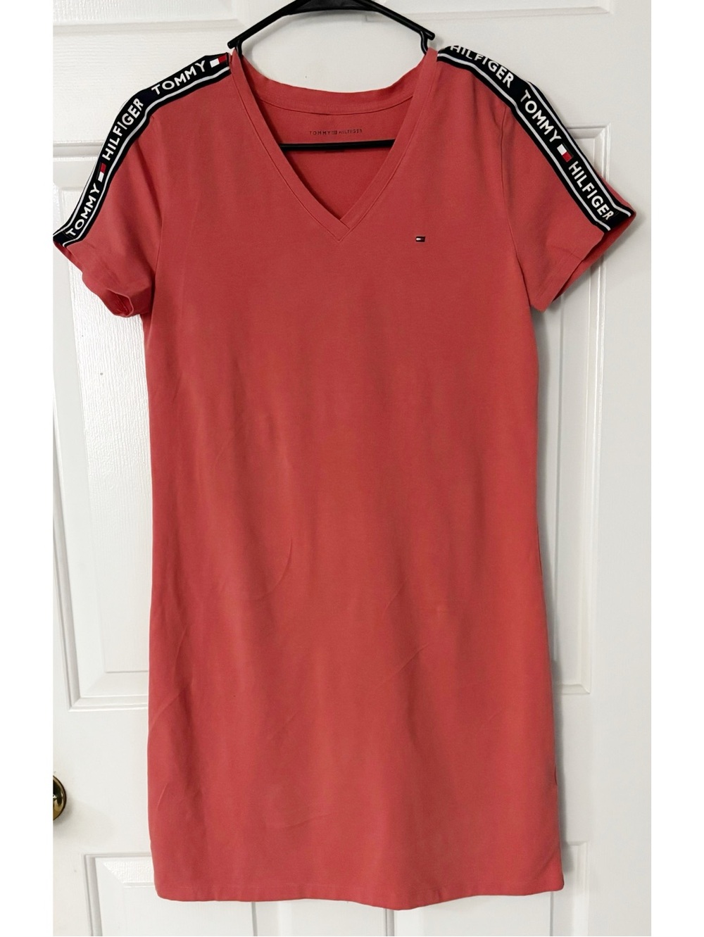 Tommy Hilfiger Coral Short Sleeve Mini Dress, T-Shirt Dress, Women's Size S/P